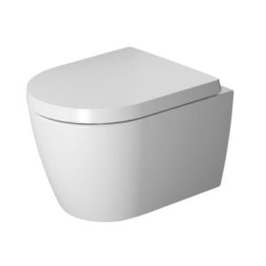 Подвесной унитаз чаша Duravit ME by Starck Rimless 2530090000 безободковая компакт белый-фото1