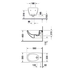 Биде подвесное Duravit Architec 2531150000 белое-фото2