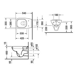 Подвесной унитаз чаша Duravit D-Code 25350900002 белый-фото2
