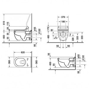 Подвесной унитаз чаша Duravit Darling New 2544590000 для крышки-биде SensoWash белый-фото2