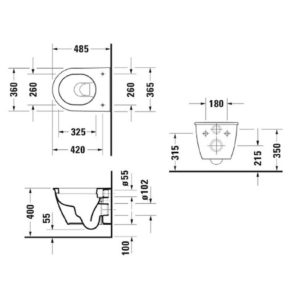 Подвесной унитаз чаша Duravit Darling New 2549090000 компакт белый-фото2