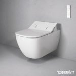 Подвесной унитаз чаша Duravit Happy D.2 Rimless 2550590000 безободковая для крышки-биде SensoWash белый-фото3