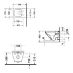 Подвесной унитаз чаша Duravit DuraStyle Rimless 2551090000 безободковая белый-фото2