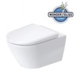 Подвесной унитаз чаша Duravit D-Neo Rimless 25770900001 безободковая WonderGliss белый-фото1