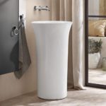 Раковина напольная Duravit White Tulip 2703500070 ⌀ 500 мм выпуск в пол цвет белый-фото3
