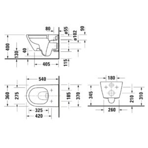 Подвесной унитаз чаша Duravit D-Code Rimless 29030900212 безободковая белый-фото2