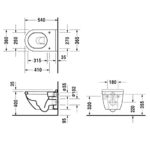 Унитаз подвесной Duravit Starck 3 42250900A1 чаша 2225090000 с сиденьем SoftClose 0063890000 белый-фото3