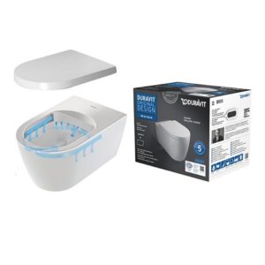 Унитаз подвесной Duravit ME by Starck Rimless 45290900A1 безободковый 2529090000 с сиденьем SoftClose 0020090000 белый-фото1