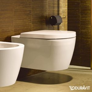 Подвесной унитаз c сиденьем Duravit ME by Starck 45290900A11 безободковый WonderGliss-фото2