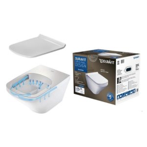 Унитаз подвесной Duravit DuraStyle Rimless 45510900A1 безободковый 2551090000 с сиденьем SoftClose 0063790000 белый-фото1