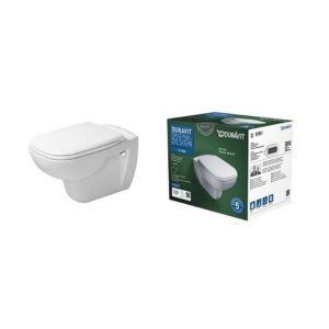 Унитаз подвесной Duravit D-Code Rimless 45700900A1 безободковый чаша 25700900002 с сиденьем SoftClose 0067390000 белый-фото1