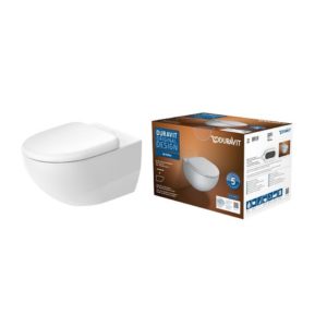 Унитаз подвесной Duravit Architec Rimless 45720900A1 безободковый чаша 2572090000 с сиденьем SoftClose 0069690000-фото1