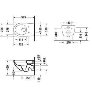 Унитаз подвесной Duravit Architec Rimless 45726900A1 безободковый с сиденьем SoftClose белый-фото2
