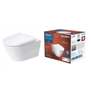Унитаз подвесной Duravit D-Neo Rimless 45770900A1 безободковый чаша 2577090000 с сиденьем SoftClose 0021690000-фото1