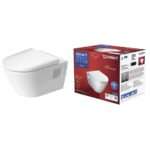 Унитаз подвесной Duravit D-Neo Rimless 45780900A1 безободковый чаша 2578090000 с сиденьем SoftClose 0021690001-фото1