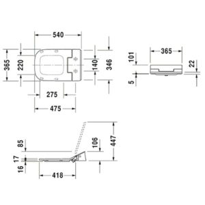 Крышка-биде Duravit SensoWash Slim 611300002000300 611300002304300 для Happy D.2-фото2