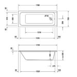 Ванна акриловая Duravit D-Code 170х70 700098000000000 прямоугольная-фото2