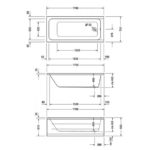 Ванна акриловая Duravit D-Code 170х75 700100000000000 прямоугольная-фото2
