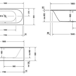Ванна акриловая Duravit Darling New 180х80 700244000000000 прямоугольная-фото2