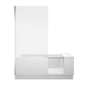 Ванна из композита со шторкой и дверцей Duravit Shower Bath 170х75 700403000000000 цвeт белый-фото1
