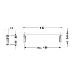 Ножки для ванн/поддонов Duravit 790100000000001-фото2