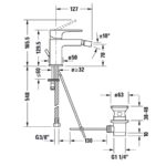 Смеситель для биде Duravit B.1 B12400001010 цвет хром-фото2