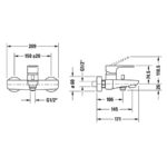 Смеситель для ванны Duravit B.1 B15230000010 цвет хром-фото2
