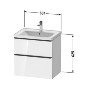 Тумба под раковину Duravit D-Neo DE435401818 белый матовый 634х452х625 мм-фото2