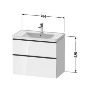 Тумба под раковину Duravit D-Neo DE435501818 белый матовый 784х452х625 мм-фото2