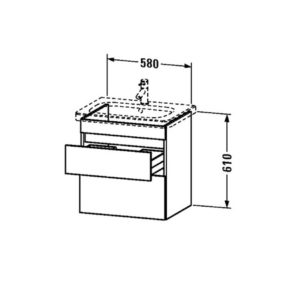 Тумба под раковину Duravit DuraStyle DS648002222 белый 580х610х448 мм-фото2