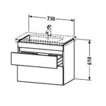 Тумба под раковину Duravit DuraStyle DS648102222 белый 730х610х448 мм-фото2