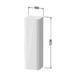 Шкаф высокий Duravit Happy D.2 Plus HP1261L9292 левый 400x360x1336 мм Stone Grey Satin Matt-фото2