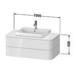 Тумба под столешницу с раковиной Duravit Happy D.2 Plus HP497109292 1000x550x408 Stone Grey Satin Matt-фото2