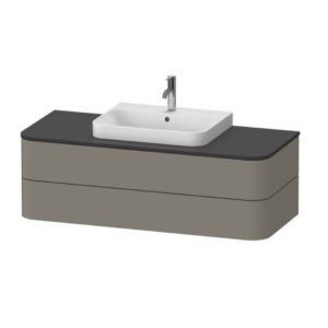Тумба под столешницу с раковиной Duravit Happy D.2 Plus HP497209292 1300x550x408 Stone Grey Satin Matt-фото1