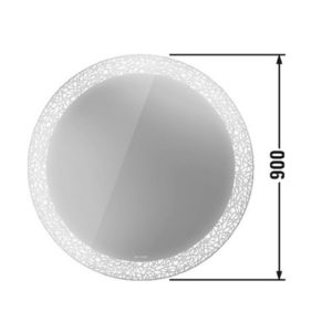 Зеркало с подсветкой Duravit Happy D.2 Plus HP7481G0000 ⌀900 мм декор Organic-фото2