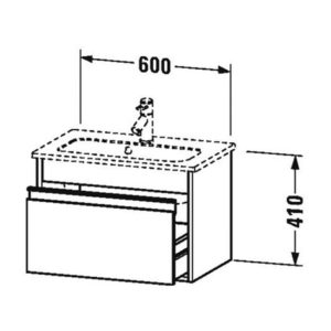 Тумба под раковину Duravit Ketho KT642201818 белый матовый 600х385х410 мм-фото2