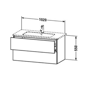 Тумба под раковину Duravit L-Cube LC624202222 белый глянцевый 1020х481х550 мм-фото2