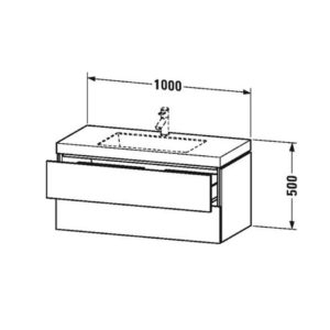Тумба с раковиной Duravit L-Cube LC6928O2222 белый глянцевый 1000х480х500 мм-фото2