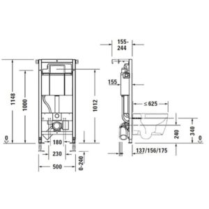Инсталляция для подвесного унитаза Duravit DuraSystem WD1011000000-фото2