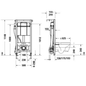 Инсталляция для подвесного унитаза Duravit DuraSystem WD1014000000 с системой удаления запаха-фото2