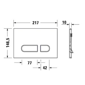 Клавиша смыва Duravit DuraSystem A1 WD5001021000 хром-фото2