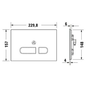 Клавиша смыва Duravit Durasystem A2 WD5003012000 бесконтактная белое стекло-фото2