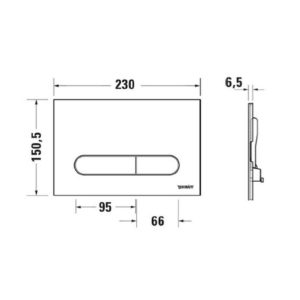 Клавиша смыва Duravit DuraSystem Beta 100 WD5009011000 белая-фото2