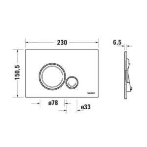 Клавиша смыва Duravit DuraSystem Beta 120 WD5010021000 хром-фото2