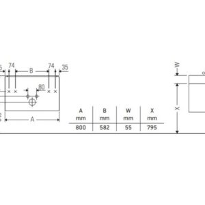 Тумба под раковину Duravit XBase XB619001818 белый матовый 800х458х560 мм-фото2