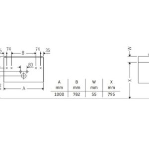 Тумба под раковину Duravit XBase XB619304949 графит матовый 1000х458х560 мм-фото2