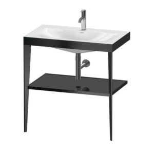 Металлическая консоль с раковиной Duravit XViu XV4715OB240 850х800х480 мм черный глянцевый лак-фото1