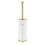 Ёршик с керамической колбой напольный для туалета цвет Золото BUR025G