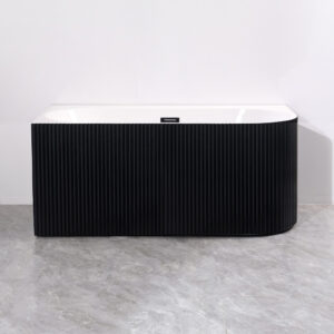 Ванна акриловая Azario LAGO BLANCO BLACK 1700х750х580 пристенная левосторонняя комплект белый-черный мат AZ-6724-1CLB 17075-фото2