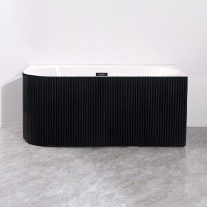 Ванна акриловая Azario LAGO BLANCO BLACK 1700х750х580 пристенная правосторонняя белый -черный мат AZ-6724-1CRB 17075-фото2